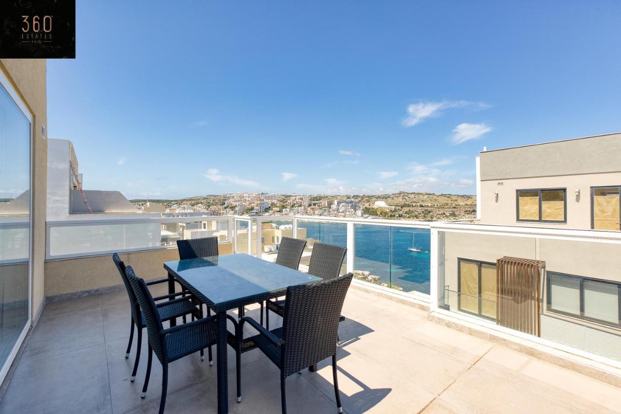 Апартаменты Lux Sea Front Penthouse With Breathtaking Views In St Pauls By 360 Estates Сент-Полс-Бей Экстерьер фото