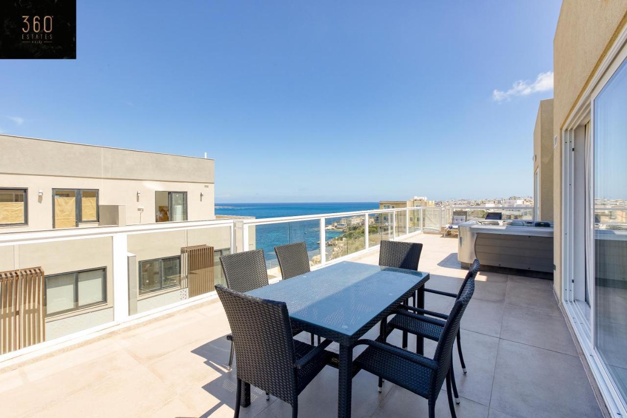 Апартаменты Lux Sea Front Penthouse With Breathtaking Views In St Pauls By 360 Estates Сент-Полс-Бей Экстерьер фото